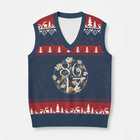 Retro 8647 V-Neck Knit Sweater Vest Subtle FDT Wild Flower Aesthetic - Wonder Print Shop