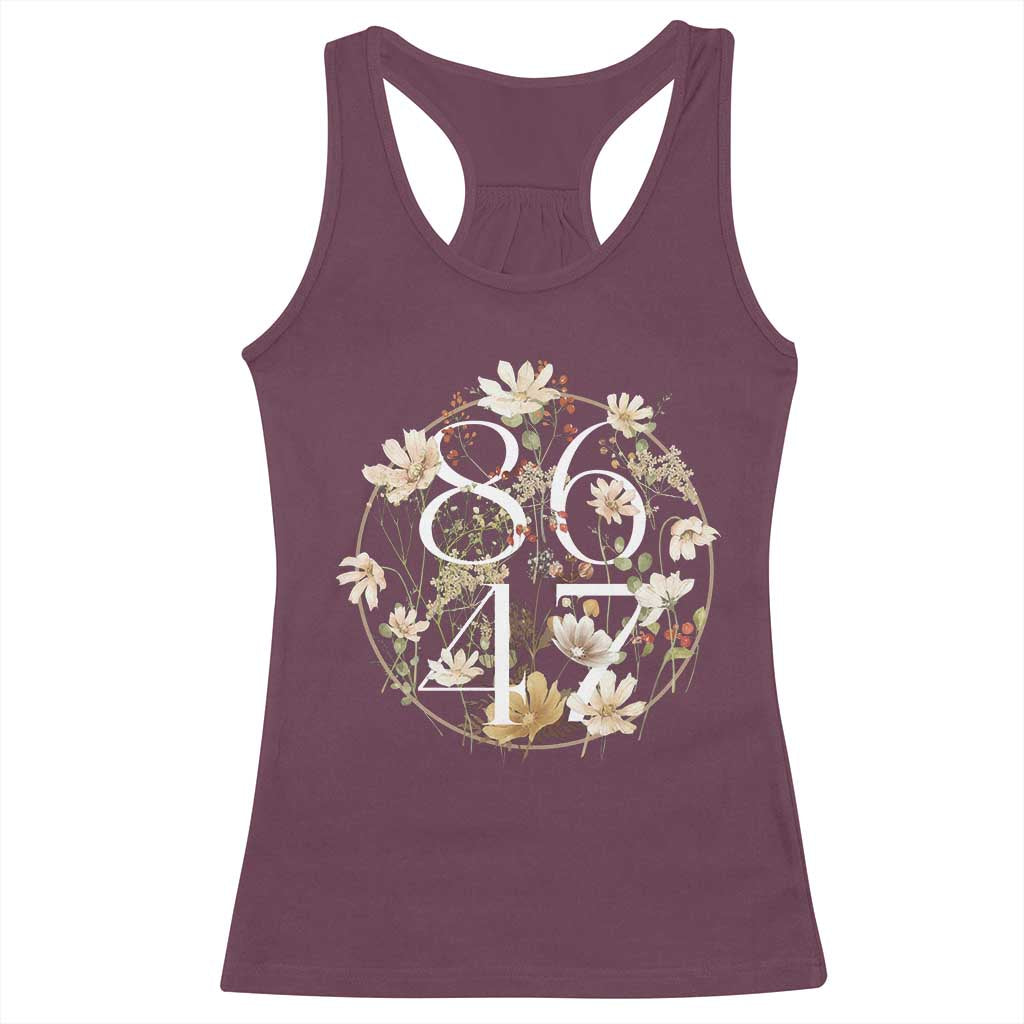 Retro 8647 Racerback Tank Top Subtle FDT Wild Flower Aesthetic - Wonder Print Shop