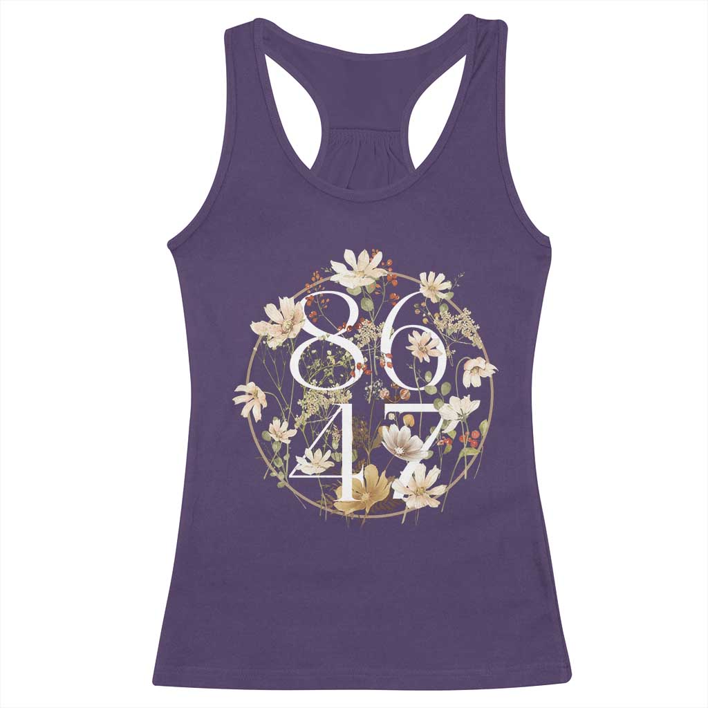 Retro 8647 Racerback Tank Top Subtle FDT Wild Flower Aesthetic - Wonder Print Shop