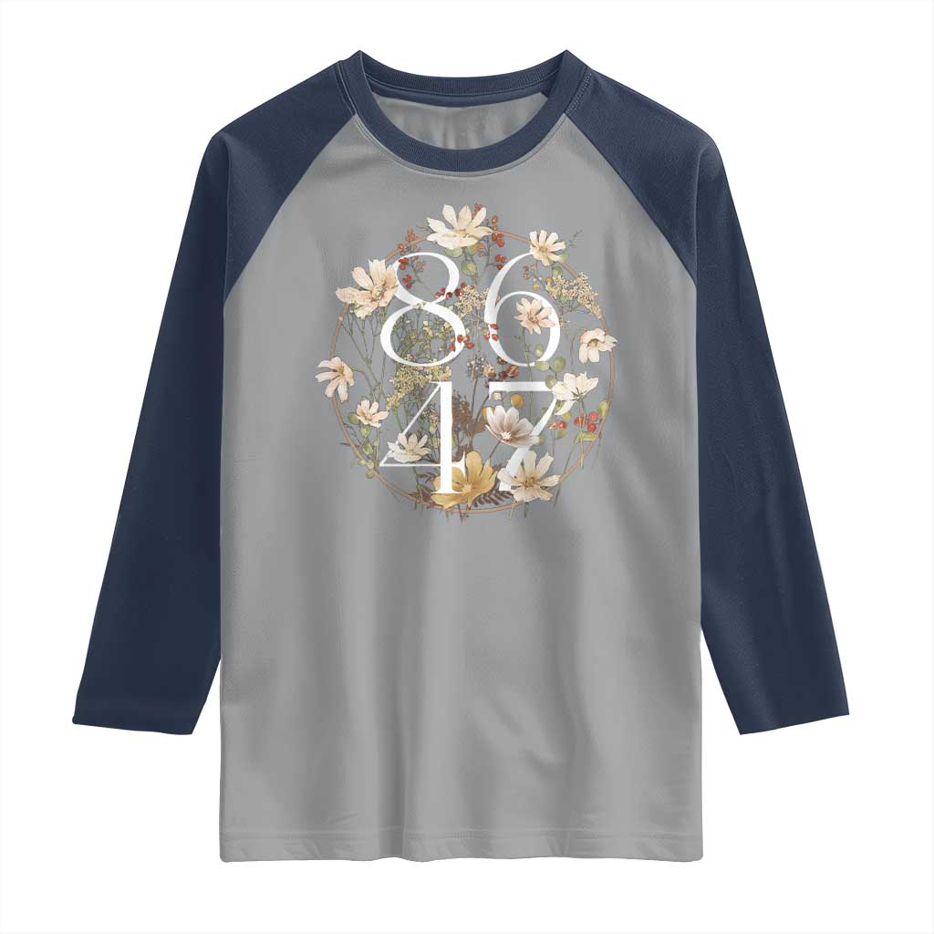 Retro 8647 Raglan Shirt Subtle FDT Wild Flower Aesthetic - Wonder Print Shop