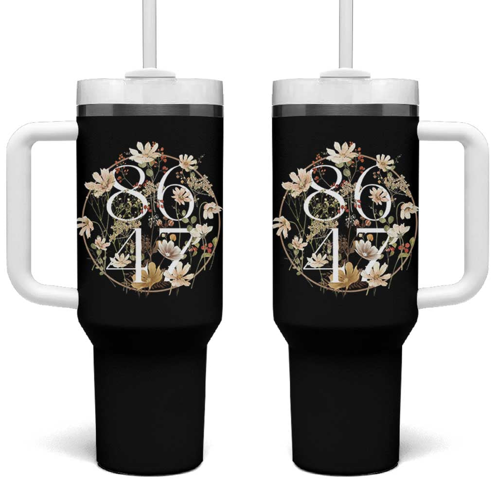 Retro 8647 Tumbler With Handle Subtle FDT Wild Flower Aesthetic - Wonder Print Shop