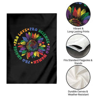 Pro Choice Women Rights Garden Flag Equal Rights Multicolored Flowers - Wonder Print Shop