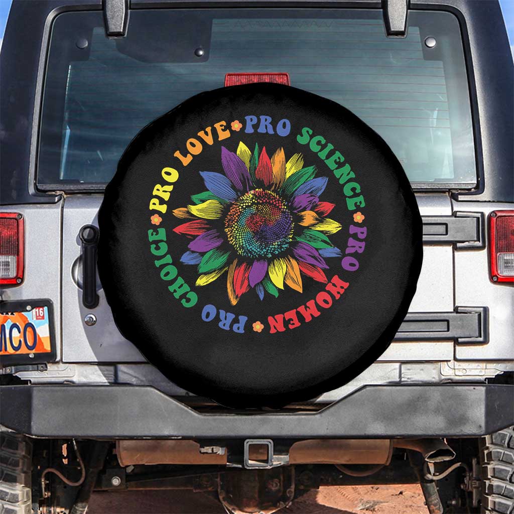 Pro Choice Women Rights Spare Tire Cover Equal Rights Multicolored Flowers - Wonder Print Shop