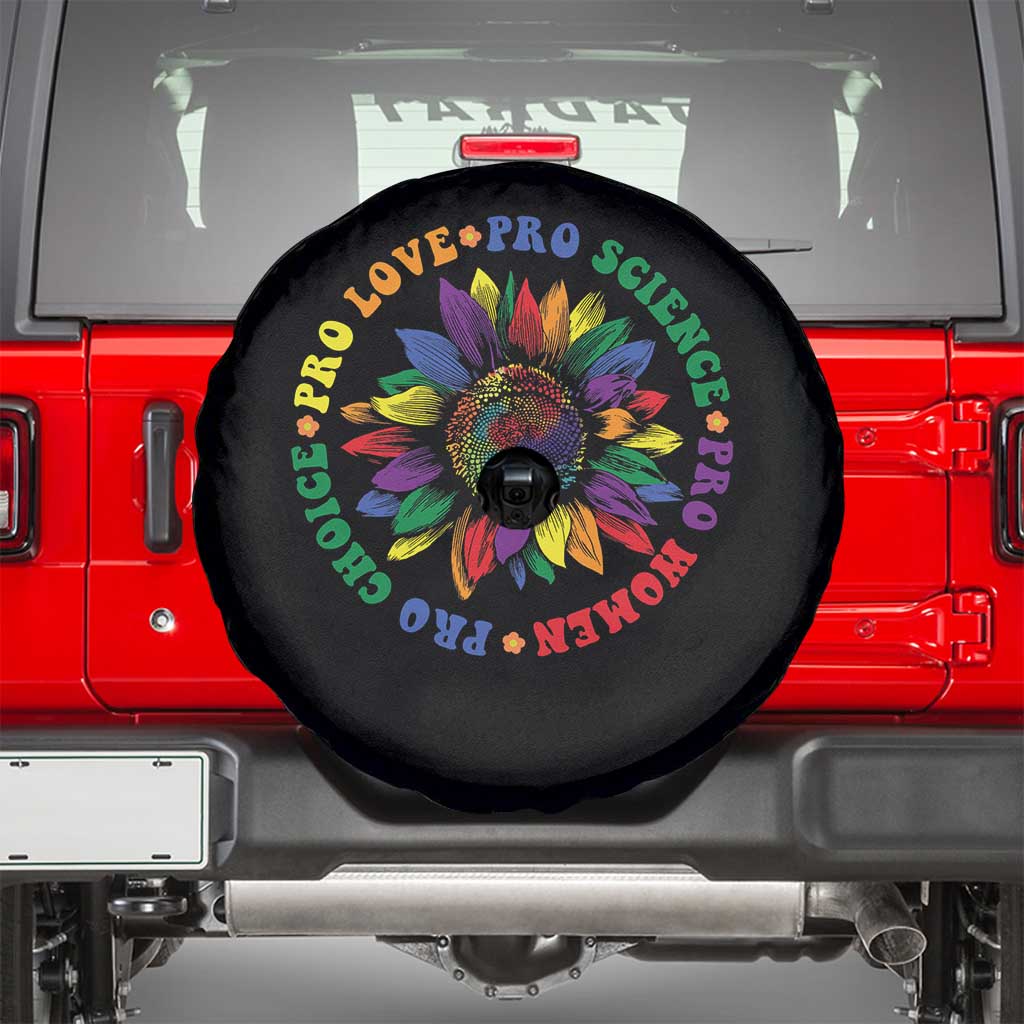 Pro Choice Women Rights Spare Tire Cover Equal Rights Multicolored Flowers - Wonder Print Shop