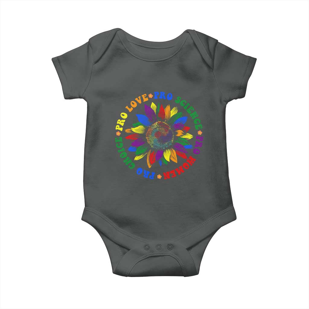Pro Choice Women Rights Baby Onesie Equal Rights Multicolored Flowers - Wonder Print Shop
