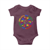 Pro Choice Women Rights Baby Onesie Equal Rights Multicolored Flowers - Wonder Print Shop