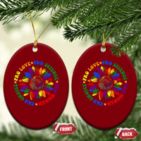 Pro Choice Women Rights Ceramic Ornament Equal Rights Multicolored Flowers - Wonder Print Shop