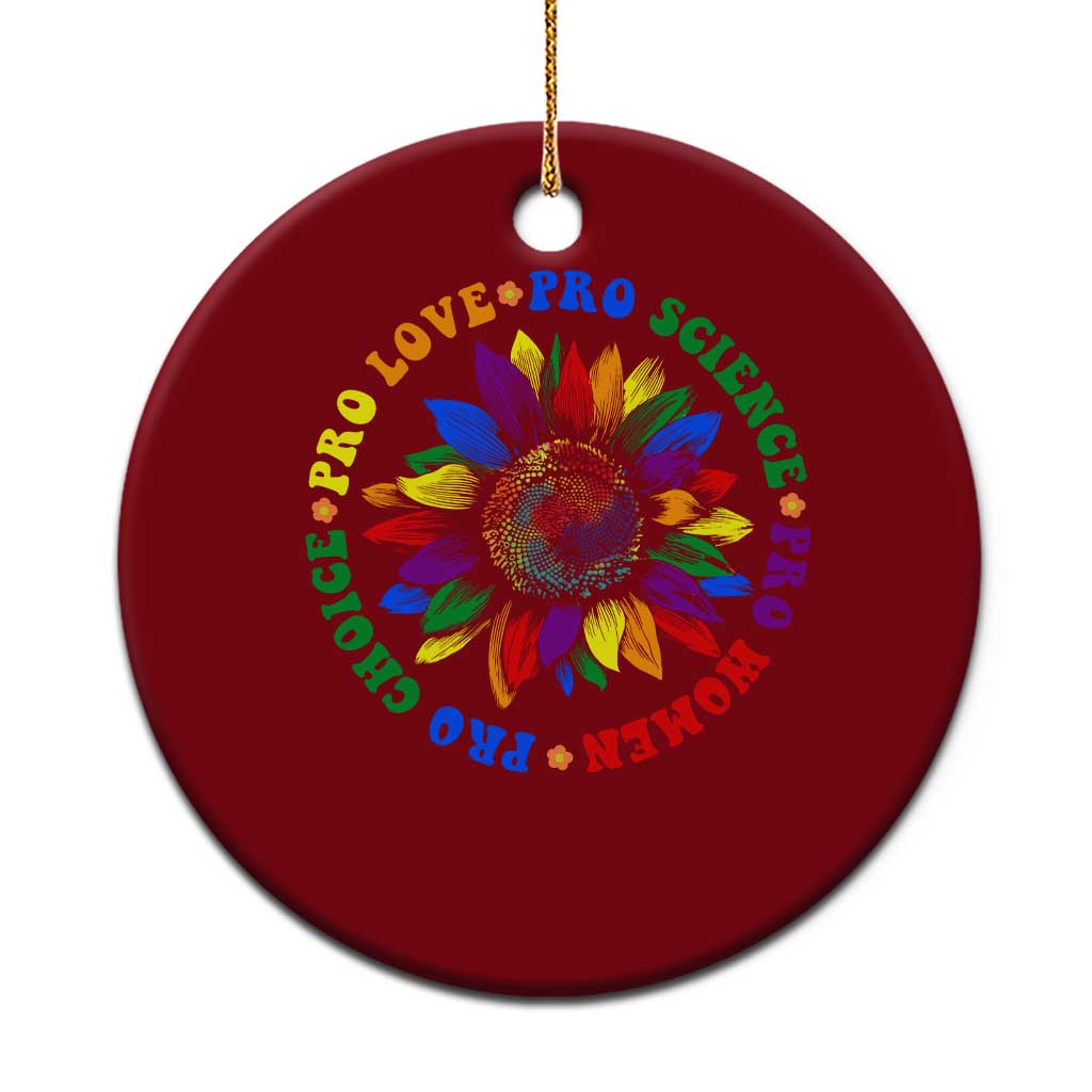Pro Choice Women Rights Ceramic Ornament Equal Rights Multicolored Flowers - Wonder Print Shop