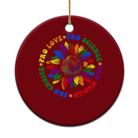Pro Choice Women Rights Ceramic Ornament Equal Rights Multicolored Flowers - Wonder Print Shop