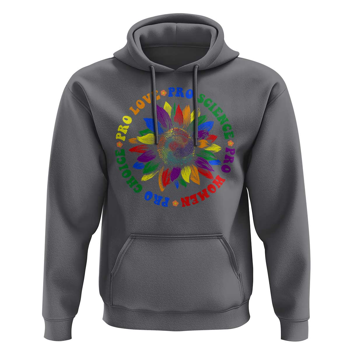 Pro Choice Women Rights Hoodie Equal Rights Multicolored Flowers - Wonder Print Shop