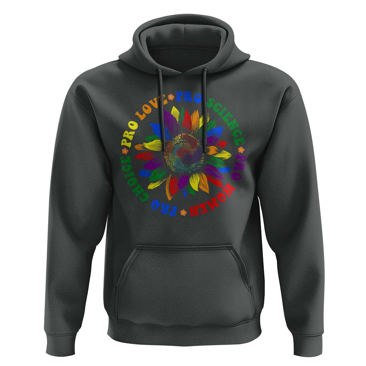Pro Choice Women Rights Hoodie Equal Rights Multicolored Flowers - Wonder Print Shop