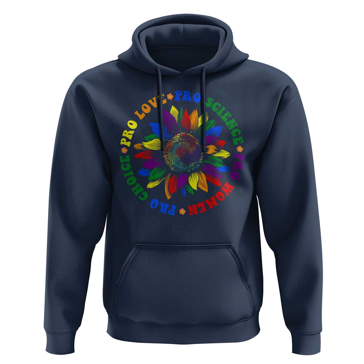 Pro Choice Women Rights Hoodie Equal Rights Multicolored Flowers - Wonder Print Shop