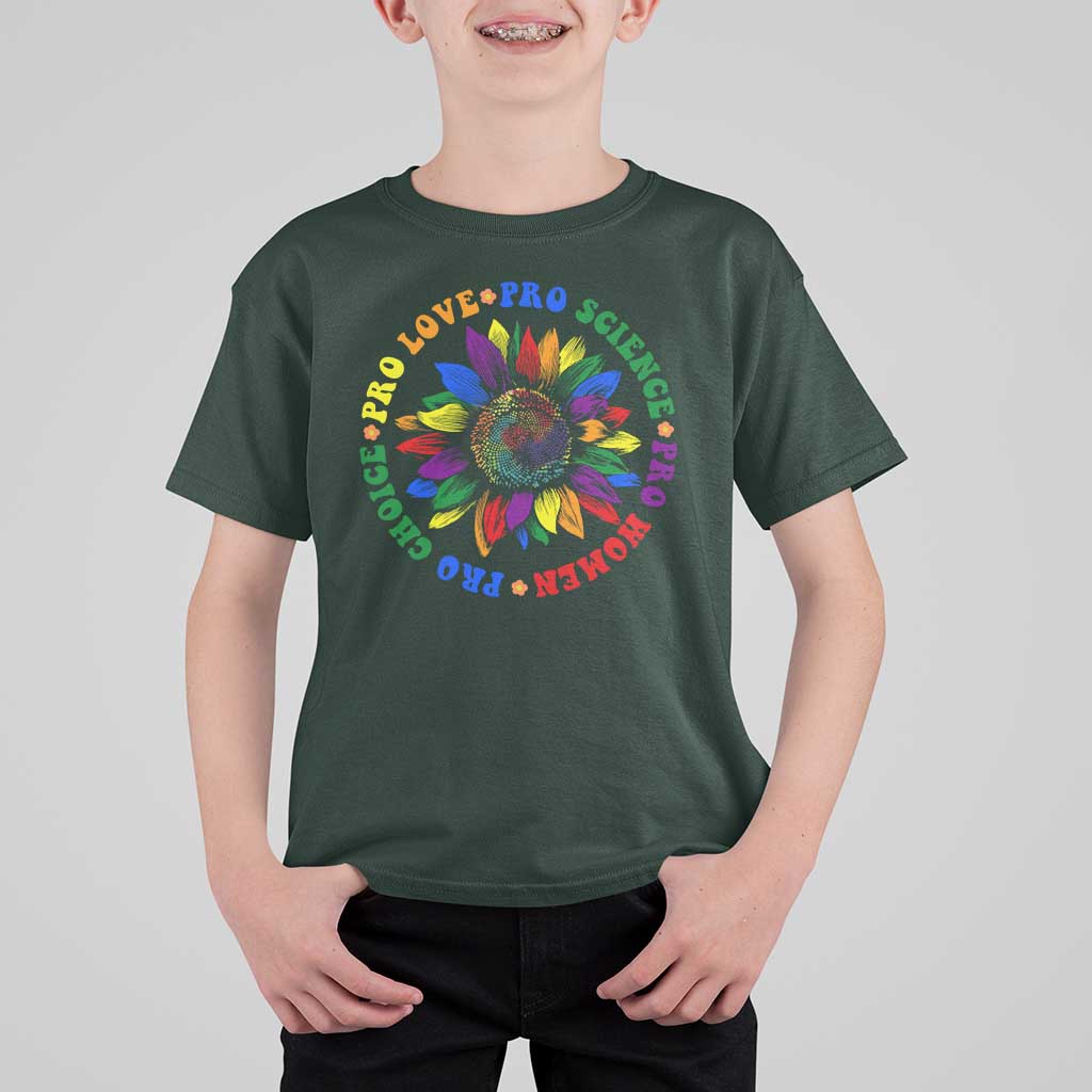Pro Choice Women Rights T Shirt For Kid Equal Rights Multicolored Flowers - Wonder Print Shop