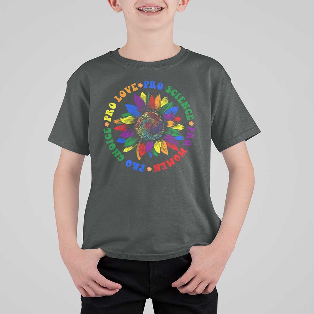 Pro Choice Women Rights T Shirt For Kid Equal Rights Multicolored Flowers - Wonder Print Shop