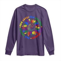 Pro Choice Women Rights Long Sleeve Shirt Equal Rights Multicolored Flowers - Wonder Print Shop