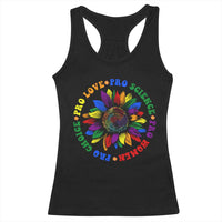 Pro Choice Women Rights Racerback Tank Top Equal Rights Multicolored Flowers - Wonder Print Shop