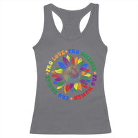 Pro Choice Women Rights Racerback Tank Top Equal Rights Multicolored Flowers - Wonder Print Shop