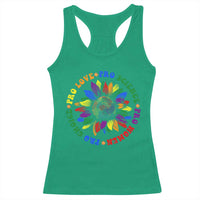 Pro Choice Women Rights Racerback Tank Top Equal Rights Multicolored Flowers - Wonder Print Shop
