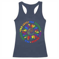 Pro Choice Women Rights Racerback Tank Top Equal Rights Multicolored Flowers - Wonder Print Shop