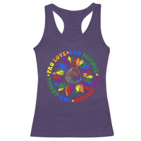 Pro Choice Women Rights Racerback Tank Top Equal Rights Multicolored Flowers - Wonder Print Shop