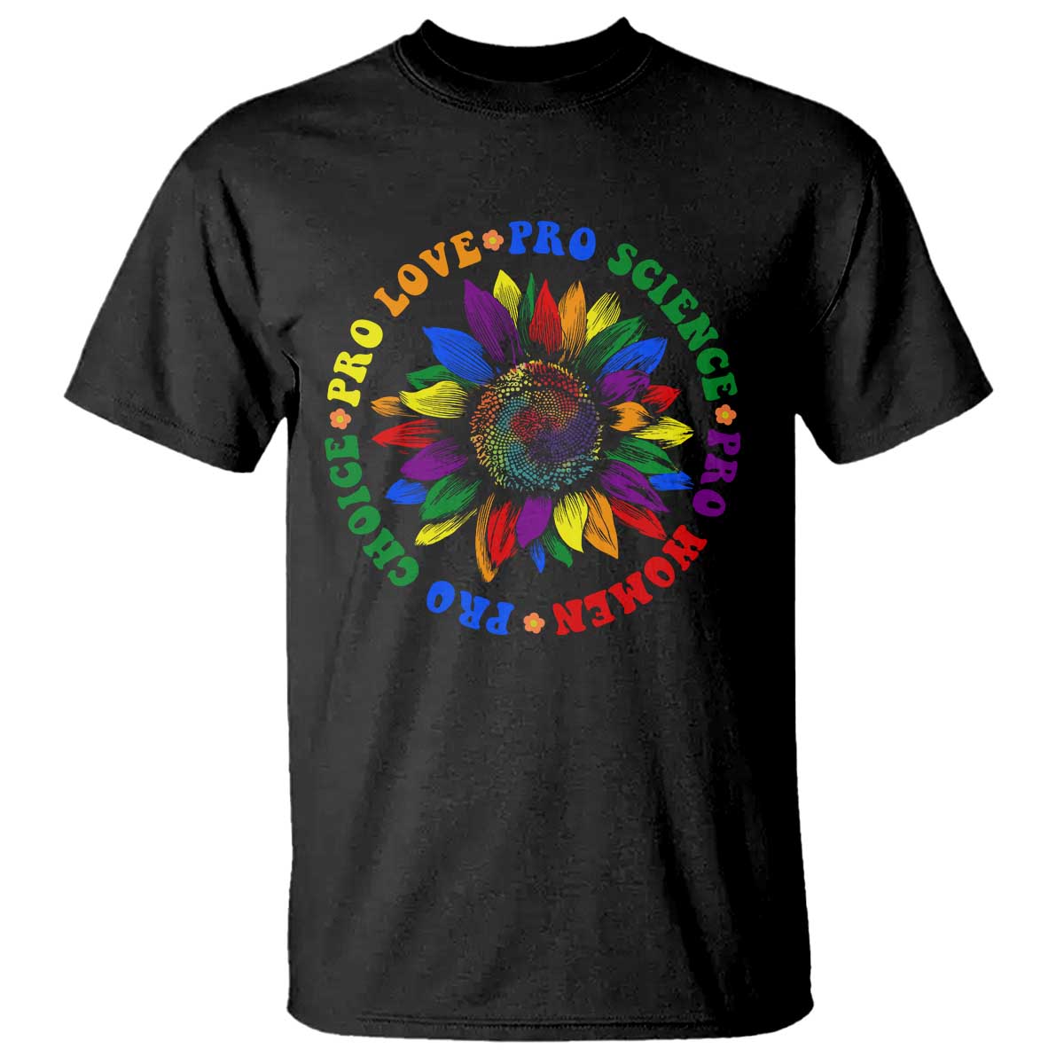 Pro Choice Women Rights T Shirt Equal Rights Multicolored Flowers - Wonder Print Shop