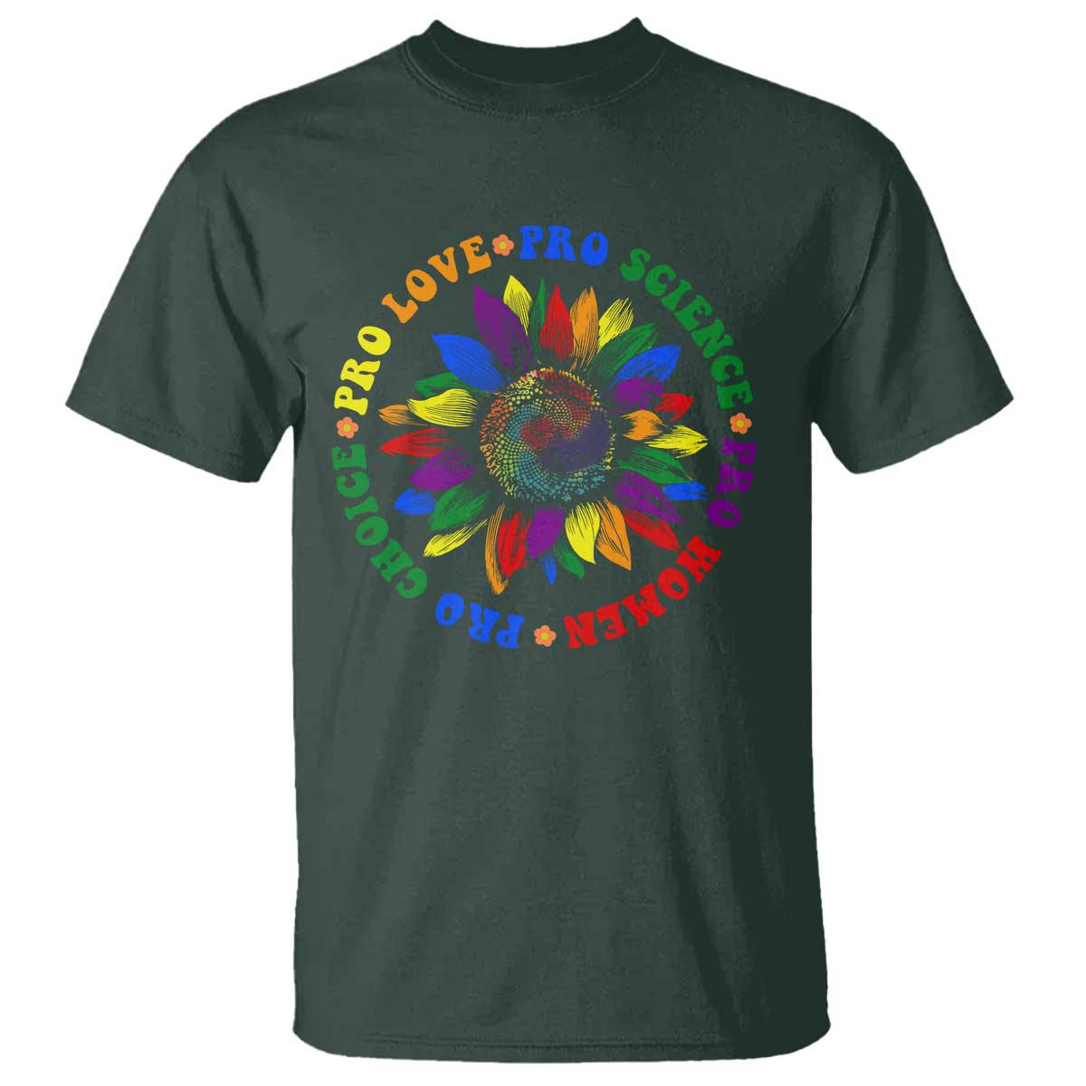 Pro Choice Women Rights T Shirt Equal Rights Multicolored Flowers - Wonder Print Shop