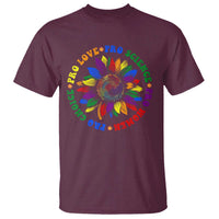 Pro Choice Women Rights T Shirt Equal Rights Multicolored Flowers - Wonder Print Shop