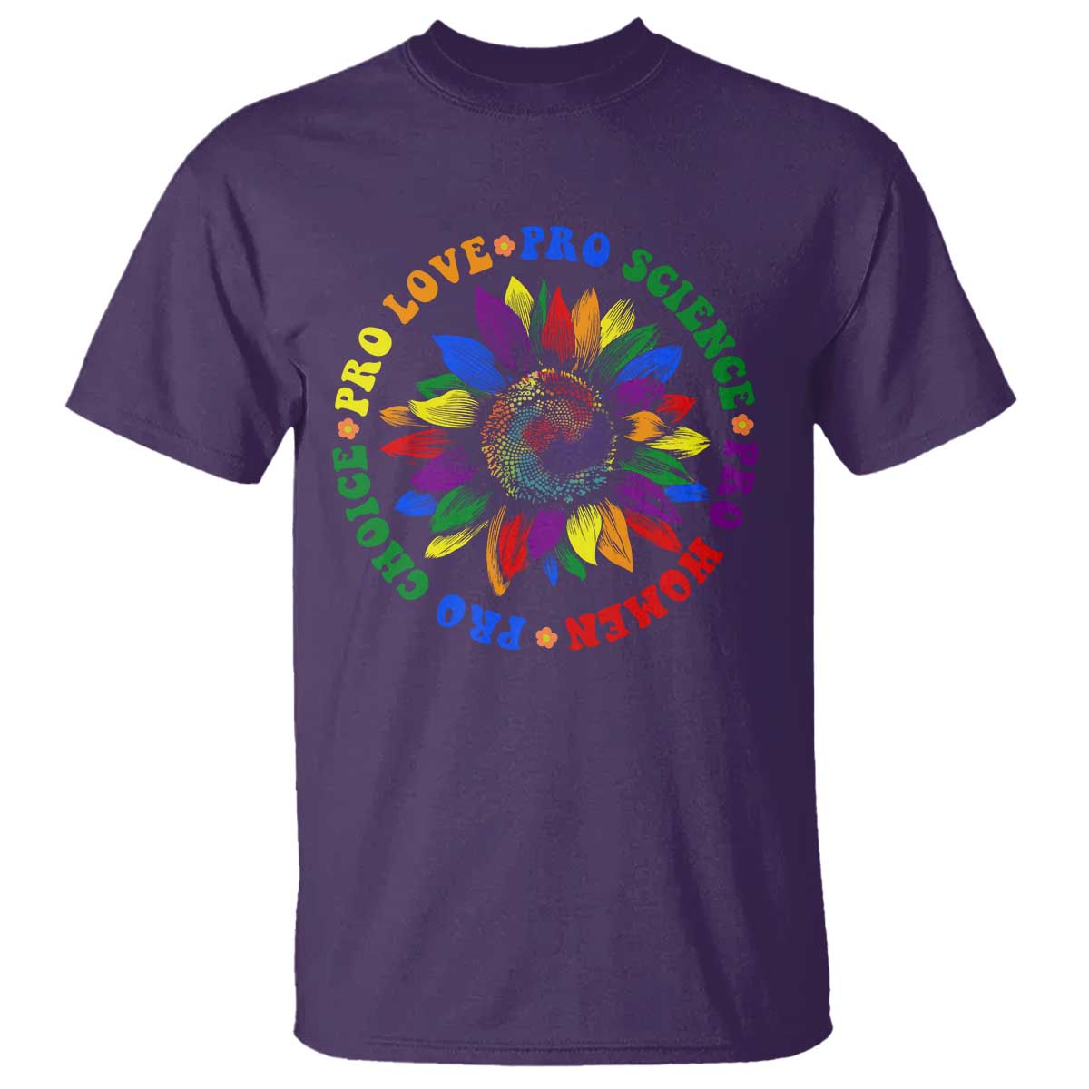 Pro Choice Women Rights T Shirt Equal Rights Multicolored Flowers - Wonder Print Shop