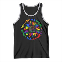 Pro Choice Women Rights Tank Top Equal Rights Multicolored Flowers - Wonder Print Shop
