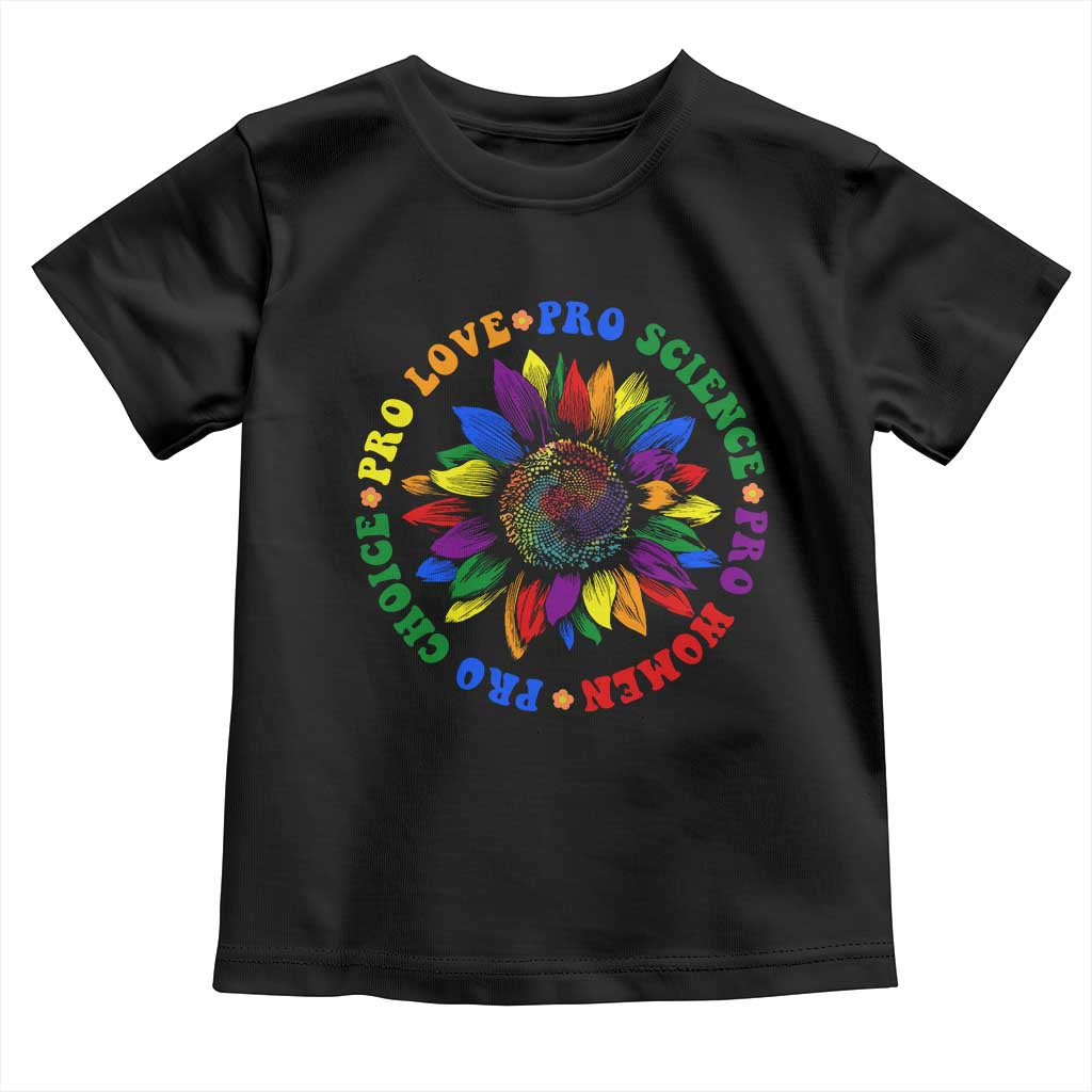 Pro Choice Women Rights Toddler T Shirt Equal Rights Multicolored Flowers - Wonder Print Shop