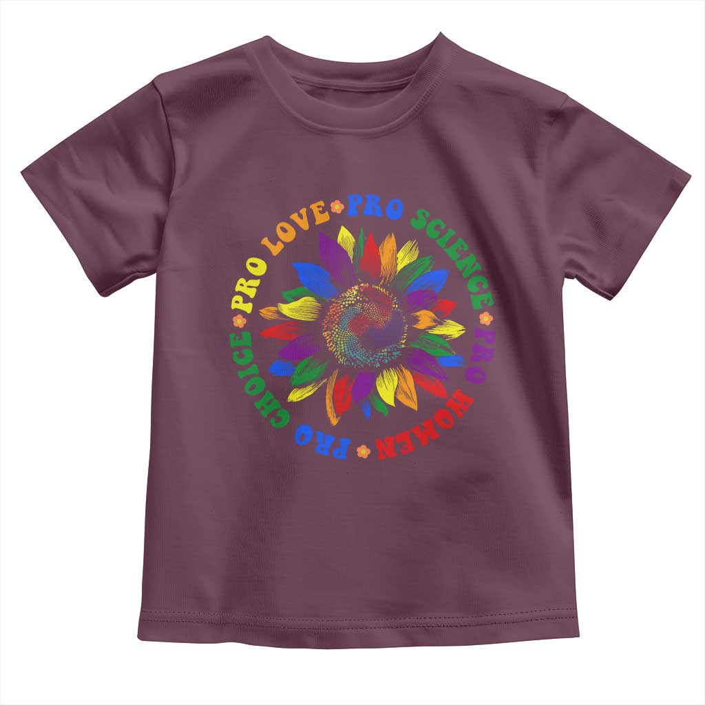 Pro Choice Women Rights Toddler T Shirt Equal Rights Multicolored Flowers - Wonder Print Shop