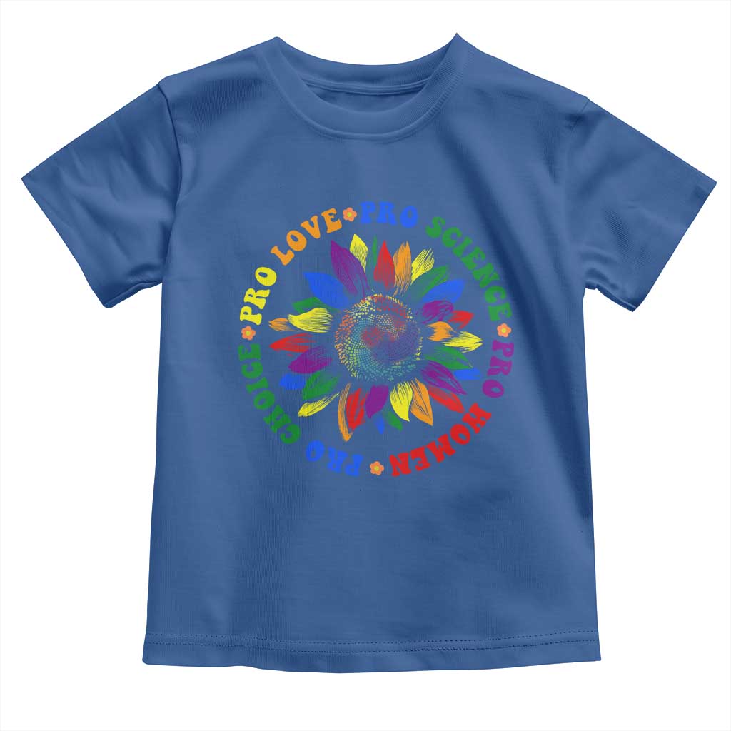 Pro Choice Women Rights Toddler T Shirt Equal Rights Multicolored Flowers - Wonder Print Shop