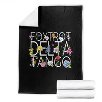 Subtle FDT Floral Throw Blanket Foxtrot Delta Tango Flower Resist