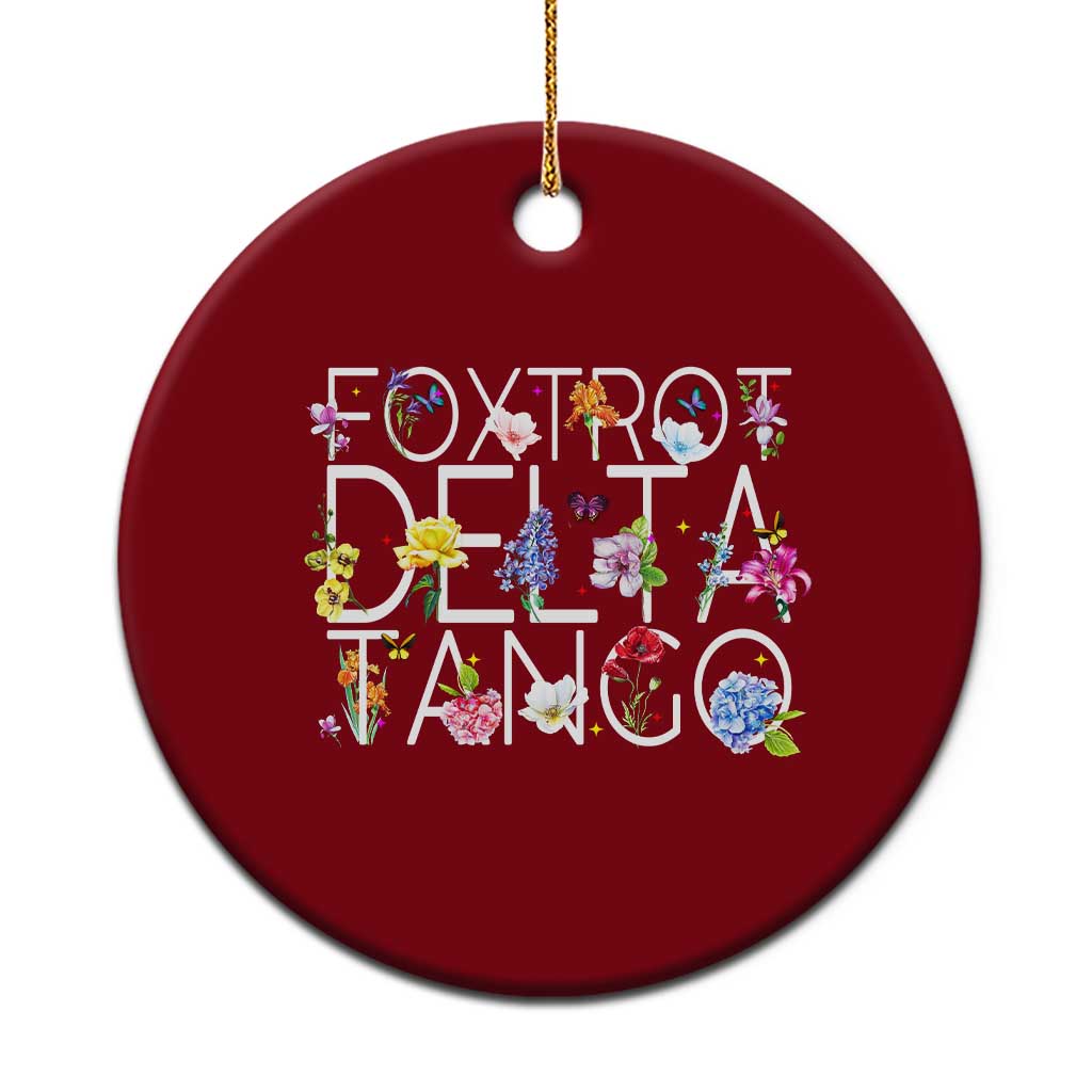 Subtle FDT Floral Ceramic Ornament Foxtrot Delta Tango Flower Resist