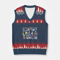 Subtle FDT Floral V-Neck Knit Sweater Vest Foxtrot Delta Tango Flower Resist