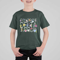 Subtle FDT Floral T Shirt For Kid Foxtrot Delta Tango Flower Resist