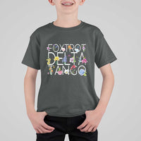 Subtle FDT Floral T Shirt For Kid Foxtrot Delta Tango Flower Resist