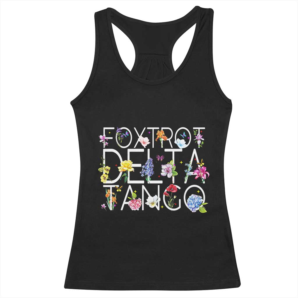 Subtle FDT Floral Racerback Tank Top Foxtrot Delta Tango Flower Resist