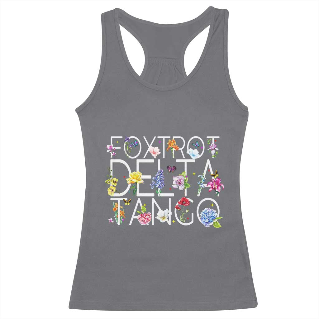 Subtle FDT Floral Racerback Tank Top Foxtrot Delta Tango Flower Resist