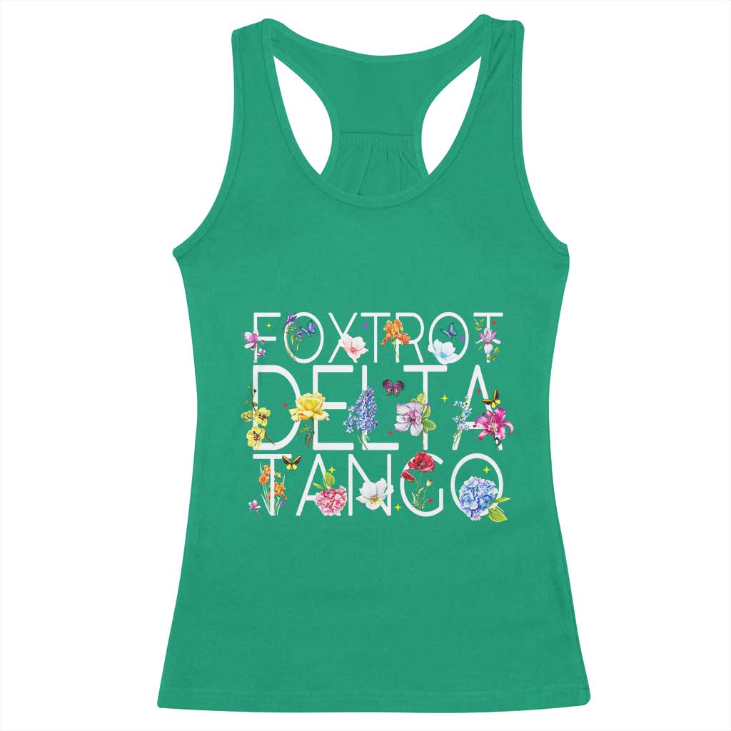 Subtle FDT Floral Racerback Tank Top Foxtrot Delta Tango Flower Resist