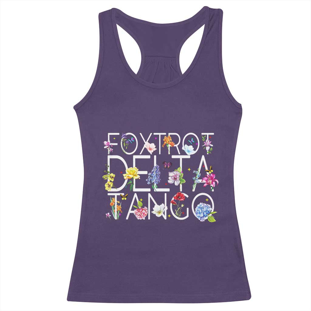Subtle FDT Floral Racerback Tank Top Foxtrot Delta Tango Flower Resist