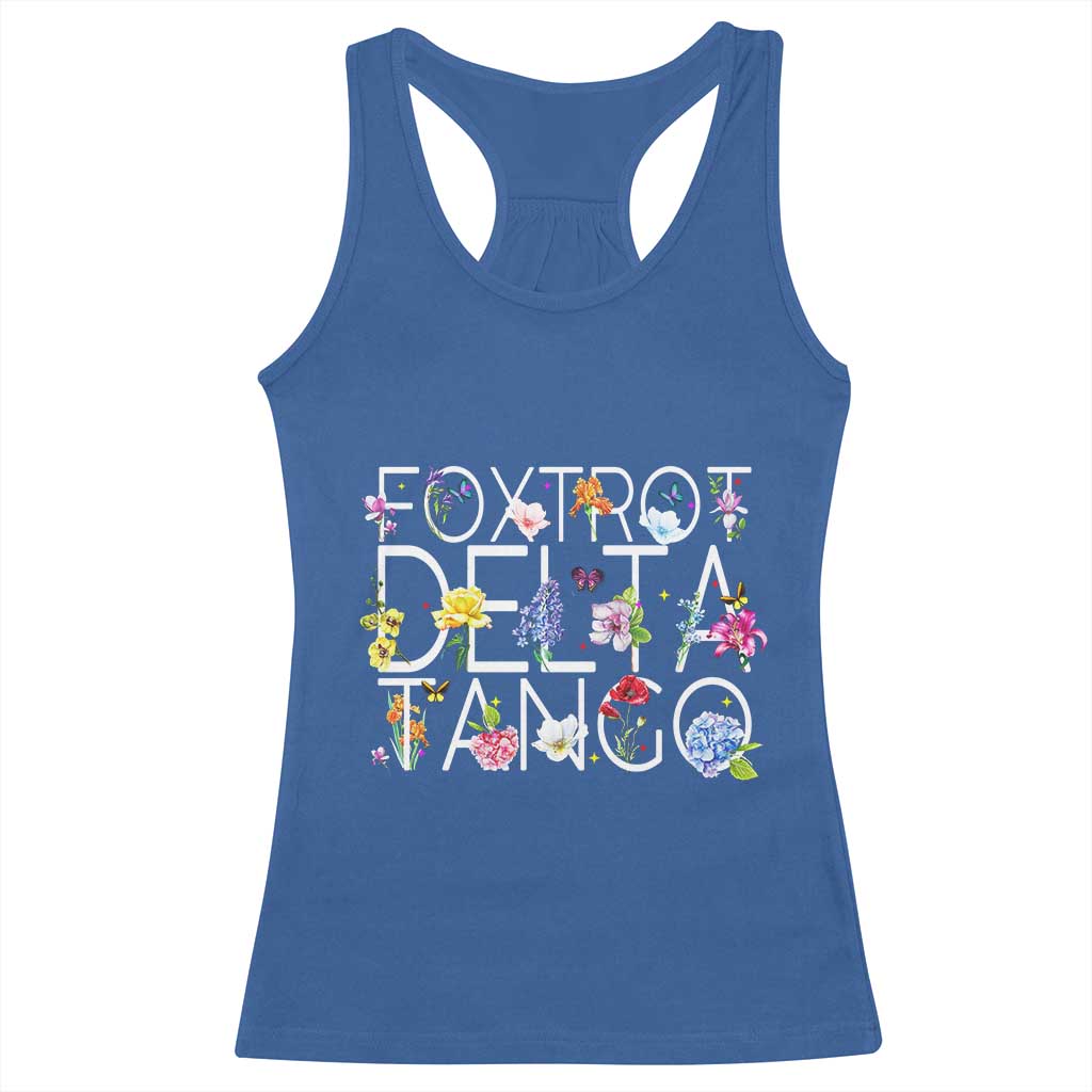 Subtle FDT Floral Racerback Tank Top Foxtrot Delta Tango Flower Resist