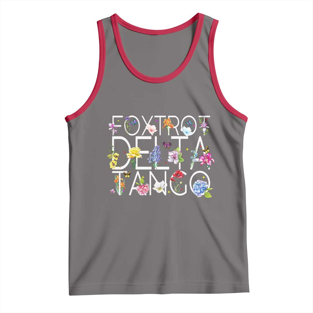 Subtle FDT Floral Tank Top Foxtrot Delta Tango Flower Resist