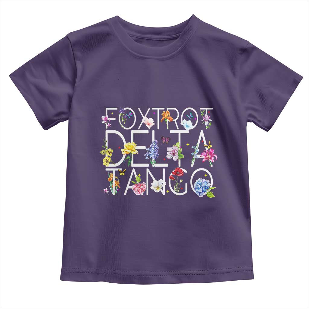 Subtle FDT Floral Toddler T Shirt Foxtrot Delta Tango Flower Resist