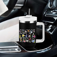 Subtle FDT Floral Tumbler With Handle Foxtrot Delta Tango Flower Resist