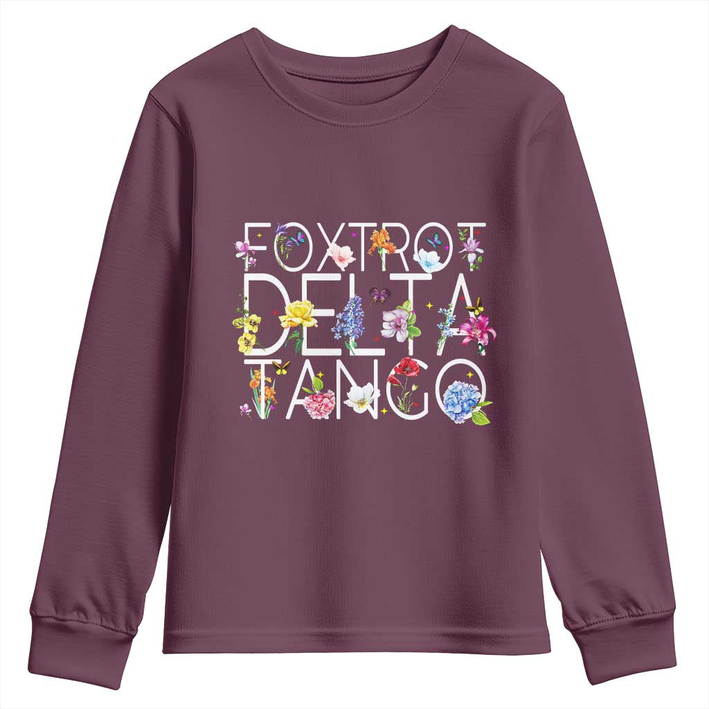 Subtle FDT Floral Youth Sweatshirt Foxtrot Delta Tango Flower Resist