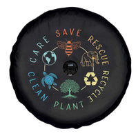 Earth Day Environment Spare Tire Cover Save Bees Rescue Animals Recycle Plastic