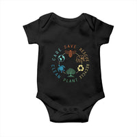 Earth Day Environment Baby Onesie Save Bees Rescue Animals Recycle Plastic