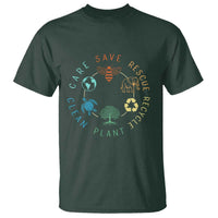 Earth Day Environment T Shirt Save Bees Rescue Animals Recycle Plastic