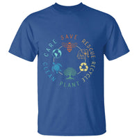 Earth Day Environment T Shirt Save Bees Rescue Animals Recycle Plastic